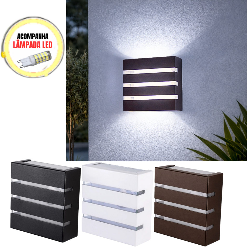 Kit 6 Arandela Luminaria Spot Sobrepor Led Bivolt Externo Interno Decoração Arquitetural 110v 220v em Oferta na Shopee