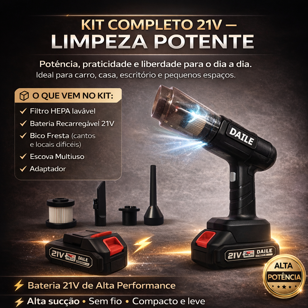 Imagem Aspirador De Pó Para Carro casa e cantos Soprador De Poeira Sem Fio Recarregável De Alta Potência