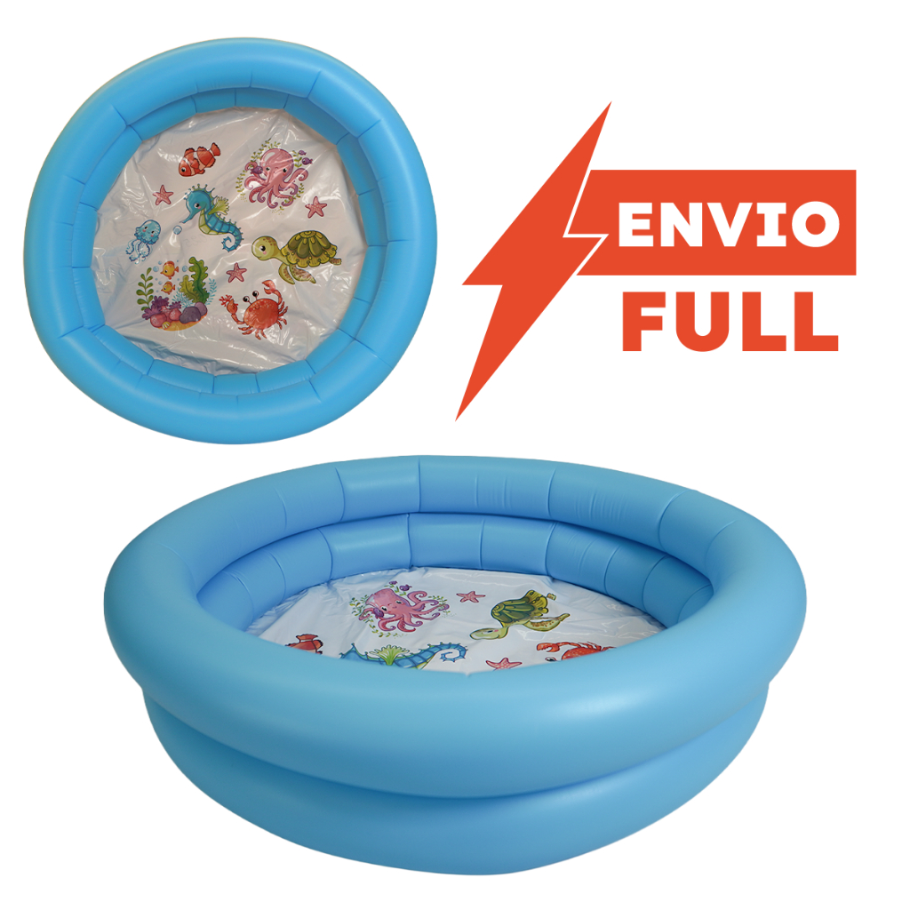 Mini Piscina Banheira Infantil 62cm 40 Litros Fundo Do Mar Azul - Fundo Inflável e Resistente PVC - Inmetro - QUEEN SHOP em Oferta na Shopee