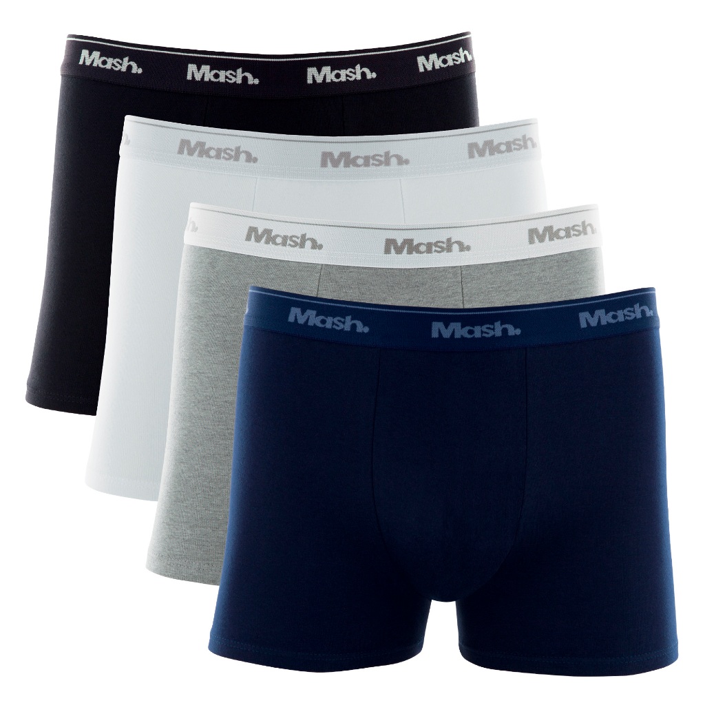 Kit 4 Cuecas Mash Boxer Box Algodão Cotton Original Confortável