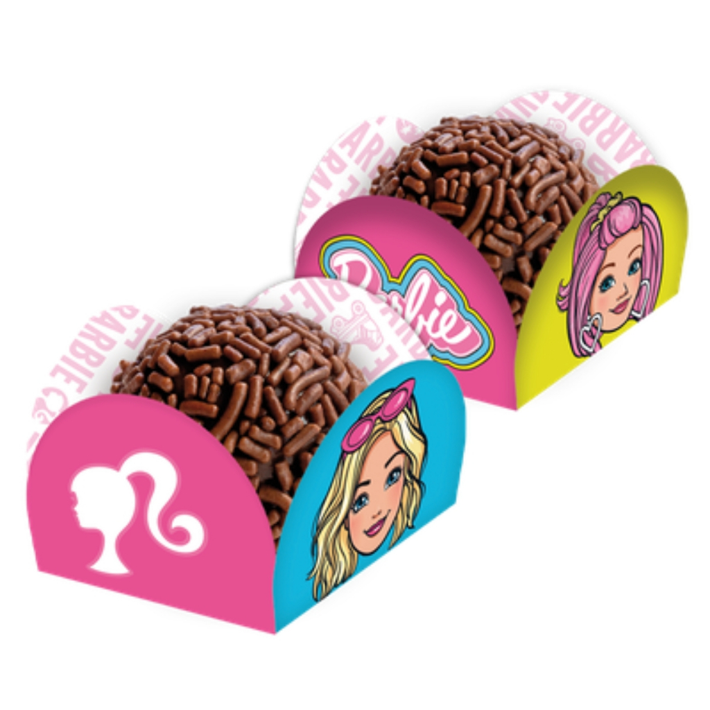 Porta Forminha Brigadeiro Doces Barbie C/40 Unidades Festcolor em Oferta na Shopee