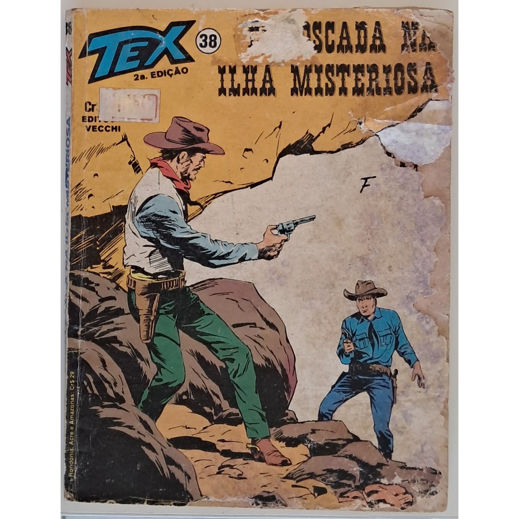 Gibi HQ - TEX nº 38 - Editora Vecchi - Emboscada na ilha misteriosa - 1980 - 2ª Edição