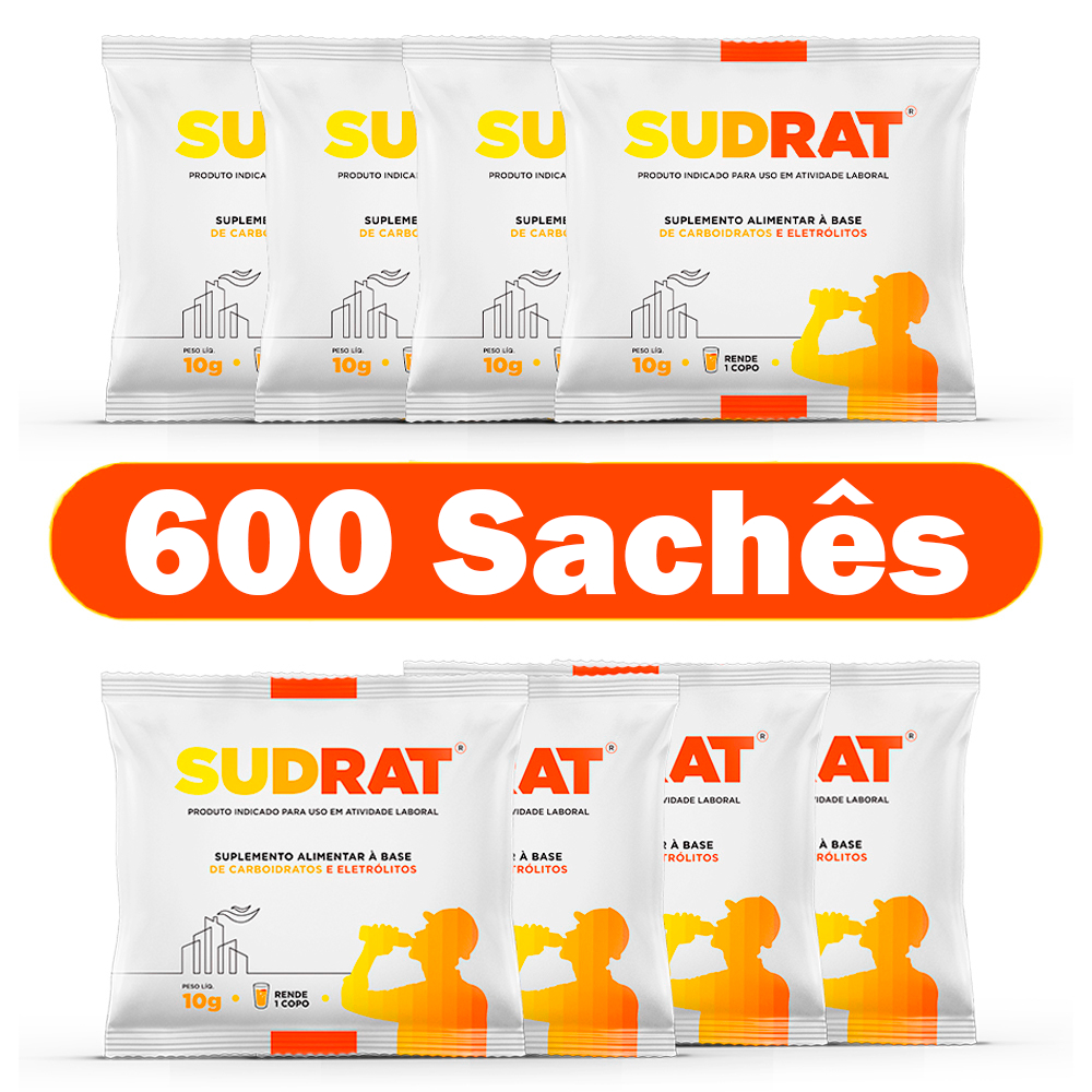 Repositor Hidroeletrolítico Isotônico Em Pó Sudrat 600 Sachês De 10g Cada (Repositor Energético)