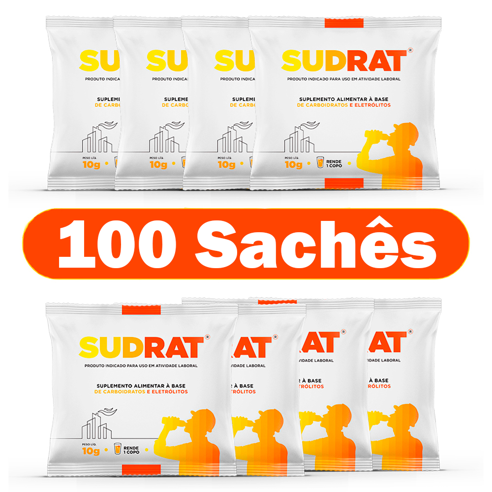Repositor Hidroeletrolítico Isotônico Em Pó Sudrat 100 Sachês De 10g Cada (Repositor Energético) em Oferta na Shopee
