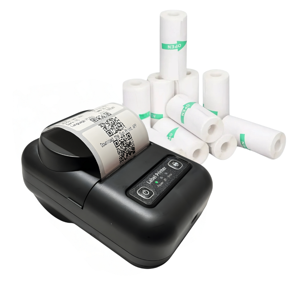 Mini Etiqueta Impressora Bluetooth 58mm + 10 Rolos
