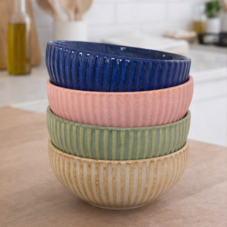 Tigela Bowl de Cerâmica Brilhante Canelado 350ml Sobremesa Frutas Porções em Oferta na Shopee