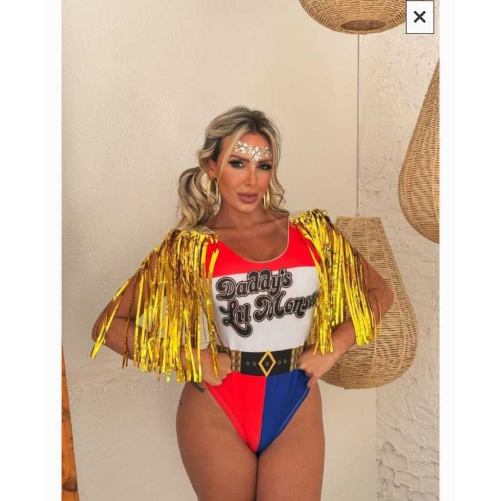 body maio estampas temáticas Carnaval Fantasia Festa Body maiô ELÁSTICO CARNAVAL Arlequina