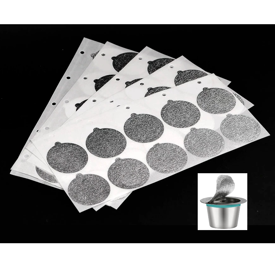 Kit 100 selos adesivos para Cápsula Recarregável Reutilizável Nespresso (só selo adesivo) Atacado Melhor Preço