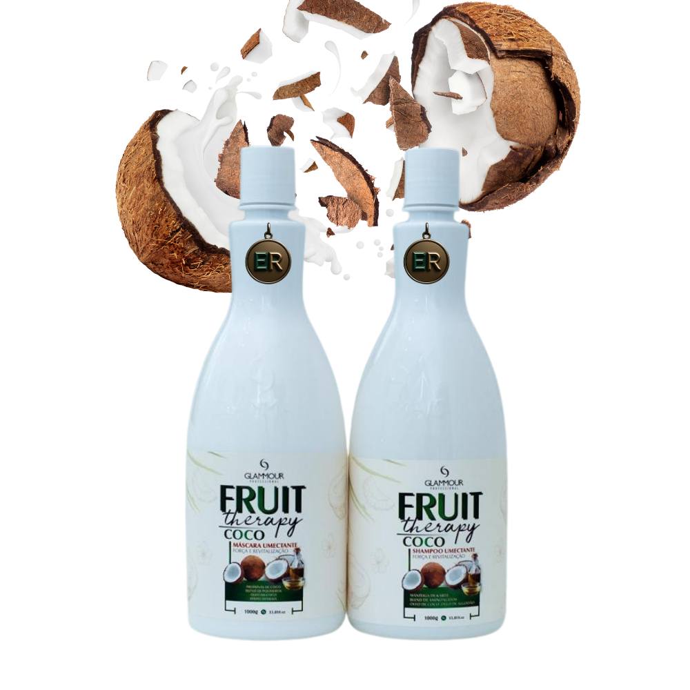 Kit Capilar Shampoo + Mascara Fruit Therapy Coco Forca e Revitalizacao Umectante