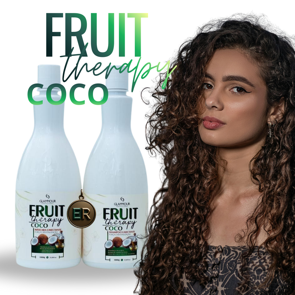 Kit Capilar Coco Fruit Therapy Força e Revitalização Glammour Shampoo + Mascara 1 litro cada