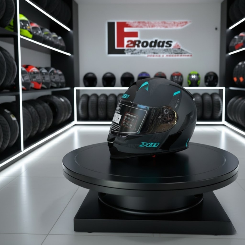 Capacete - X11 Revo Vision - Cinza/acqua Fosco - Lançamento - Leve
