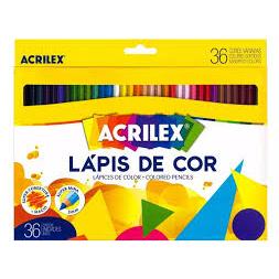 Lápis de Cor Acrilex 12, 24 ou 36 Cores Hexagonal | Material Escolar Volta às Aulas em Oferta na Shopee