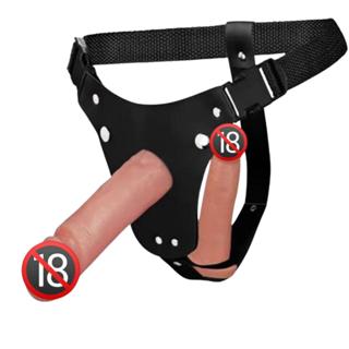 Cinta Peniana Dupla Com Pênis Prótese Dildo Sado Brinquedo Sexual em Oferta na Shopee