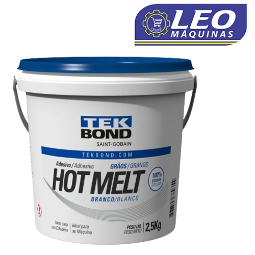 Cola Tek Bond Granulada Hot Melt Coladeira Borda Branca 2,5kg