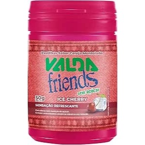 Pastilha Valda Friends Sabor Cereja Mentolado Ice Cherry 6 Unidades De 50g Cada