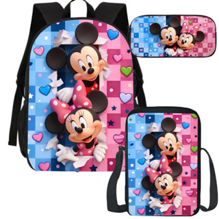 Kit Mochila Lancheira Estojo Minnie Mouse Rosa Volta Às Aulas em Oferta na Shopee