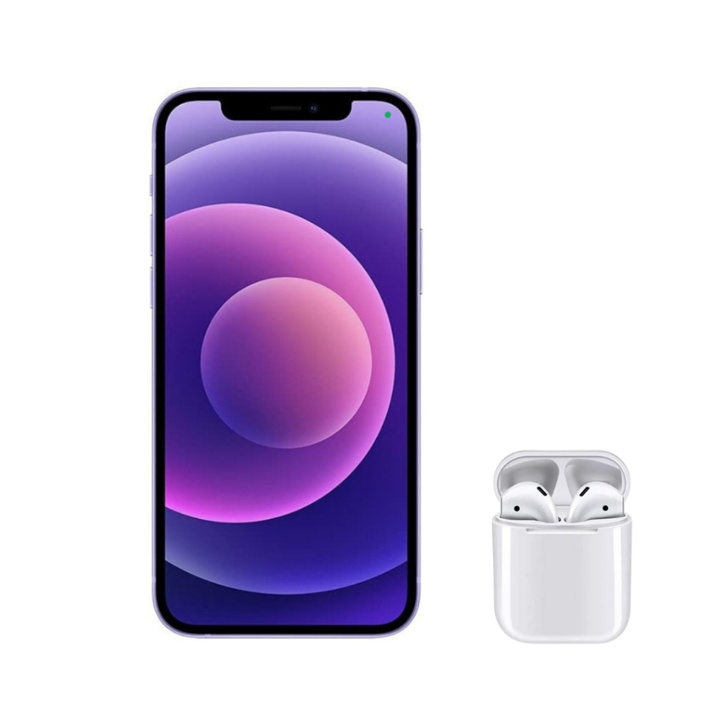 Vitrine Apple Iphone 12 Lilas 128gb Camera dupla 12MPx + Fone de Ouvido Bluetooth