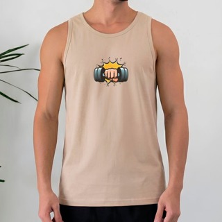 Camiseta Regata Masculina 100% Algodão Halter Explosão Treino Academia Streetwear Crossfit Casual em Oferta na Shopee