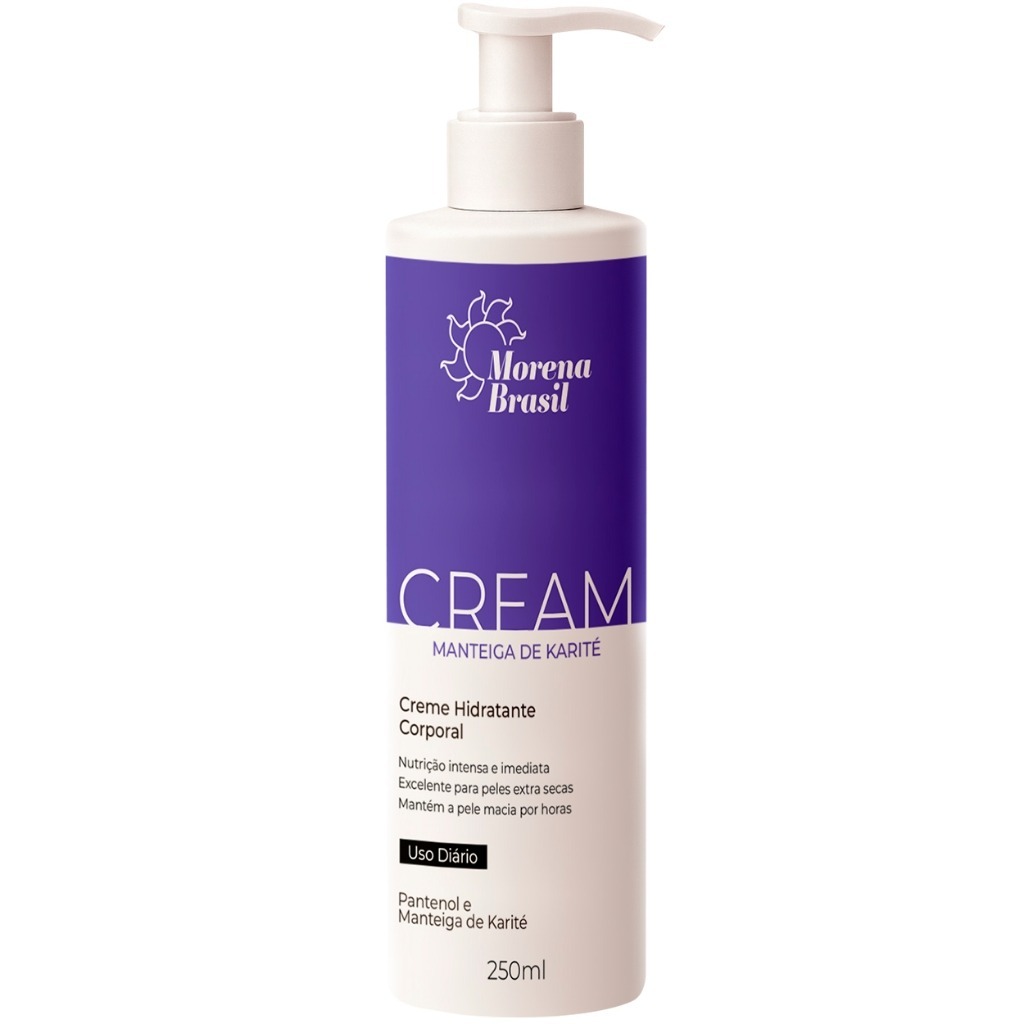 Hidratante Corporal, para Pele Seca a Extra Seca,  Manteiga de Karité e Pantenol | Morena Brasil 💜
