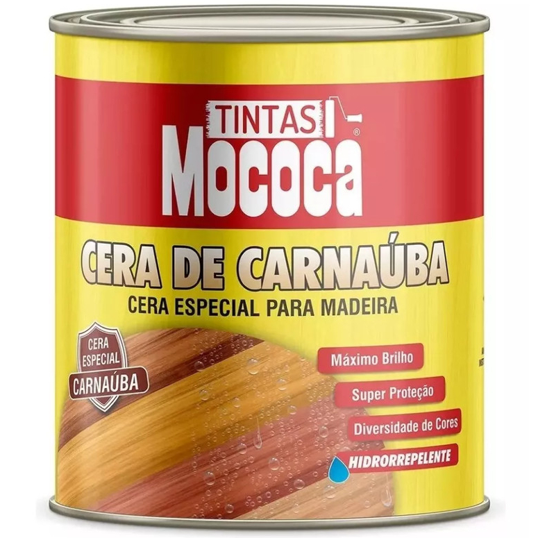 Cera De Carnauba 900ml Mococa Especial Para Madeira, Cimento Queimado, Marmorizado, Hidrorrepelente Incolor e Cores
