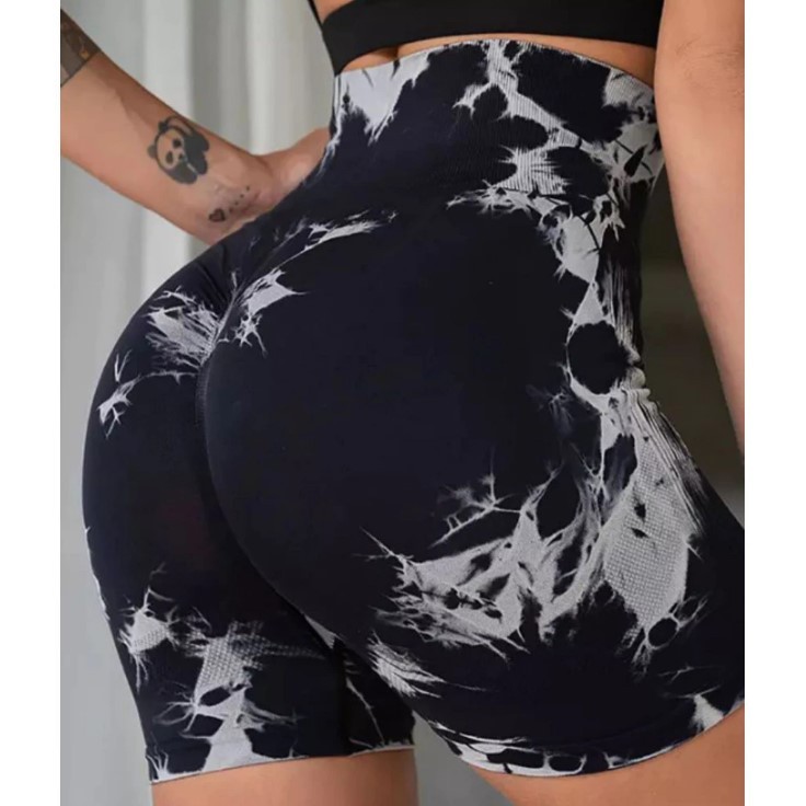 -Kit 3 Short Feminino Bermuda Marmorizada Tie Dye Leg Suplex Shortinho Academia Levanta Bumbum em Oferta na Shopee