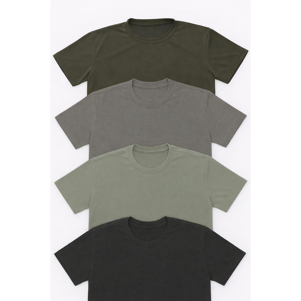 Kit 5 Camisetas Masculinas Básicas Lisas | Manga Curta | DRY FIT