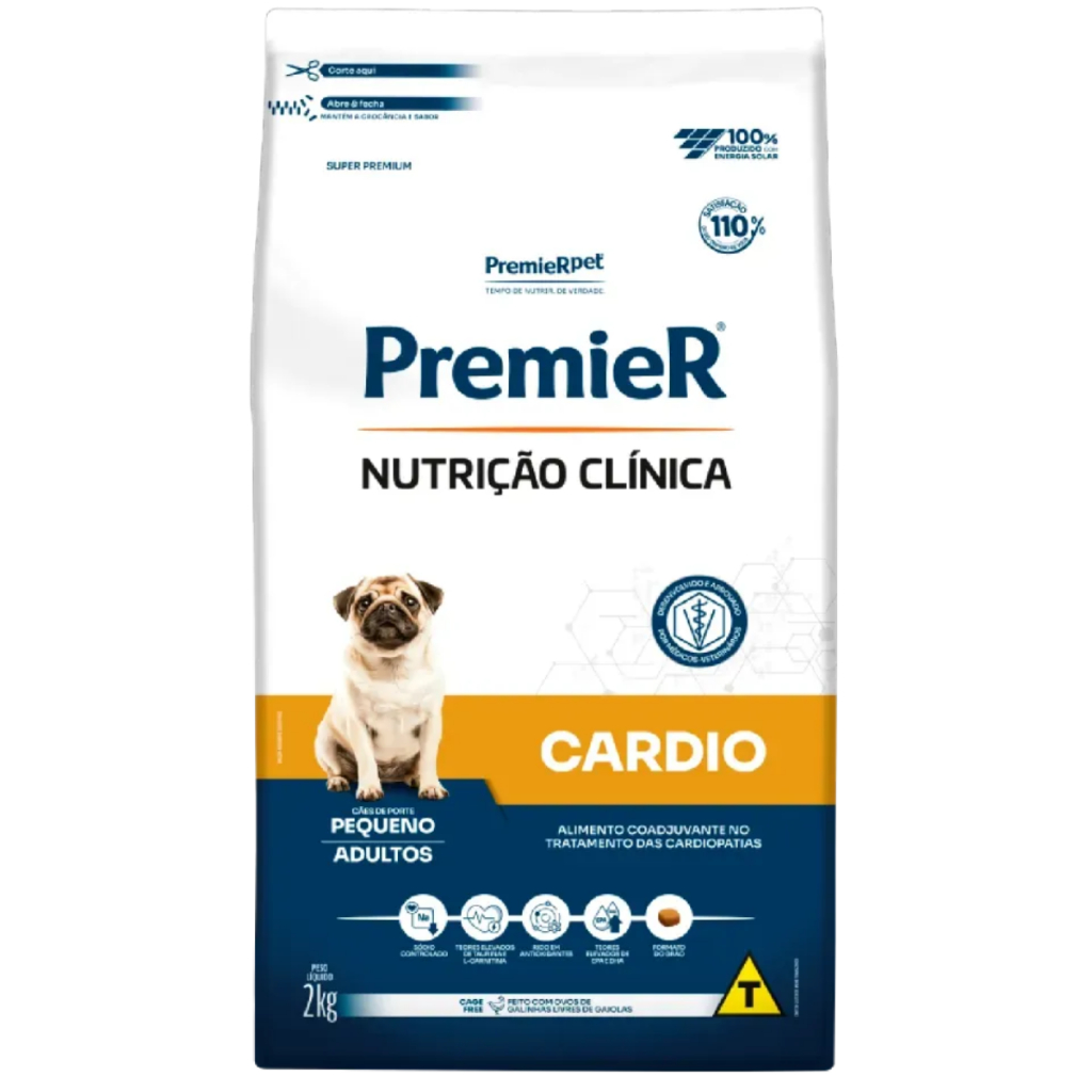 Premier Nutrição Clínica Ração Cardio Cão Adulto Pequeno 2kg