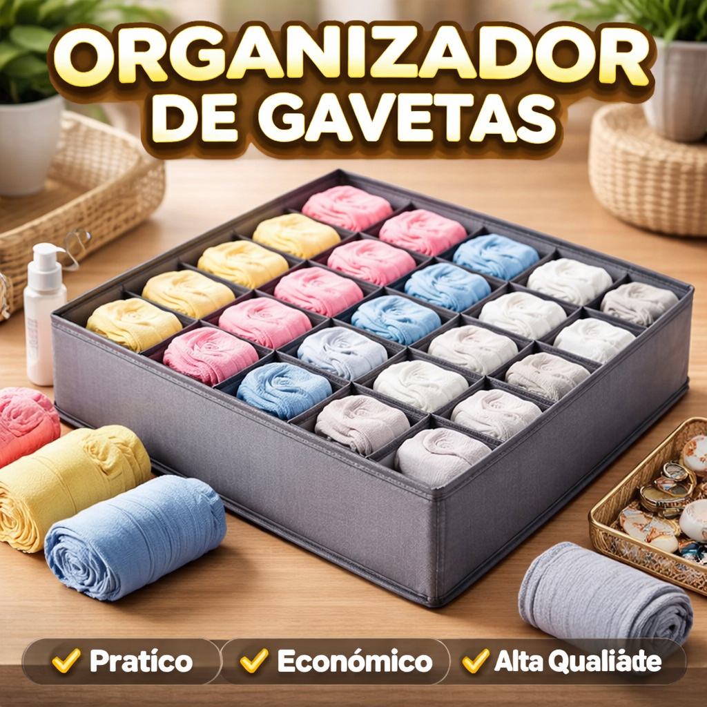 Colmeia Organizadora 24 Divisorias Organizador de Guarda Roupas Peças Intimas Meias