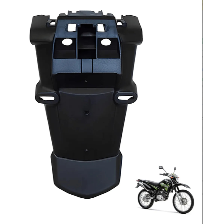 Paralama Traseiro Suporte Placa Xtz 125 2003 2004 2005 2006 Preto em Oferta na Shopee