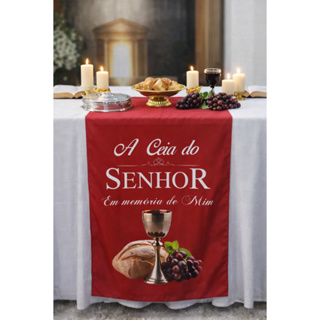 CAMINHO PARA MESA DE SANTA CEIA OU PULPITO  0.60 MCX1.60CM/VARIAS CORES em Oferta na Shopee