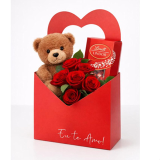 Kit Caixas Envelope Love Embalagem Presente e Arranjo Floral em Oferta na Shopee