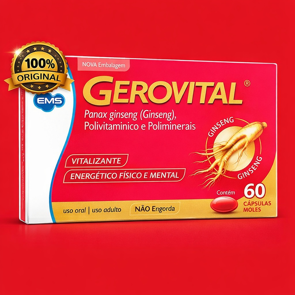 Gerovital 60 Cápsulas Complexo Vitamínico - Revigorante Físico e Mental em Oferta na Shopee