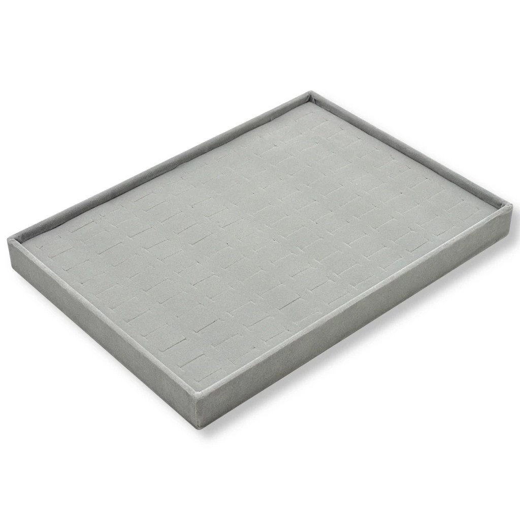 Bandeja Grande Organizador de anel aneis aliança 37 x 27 x 3 cm em Veludo