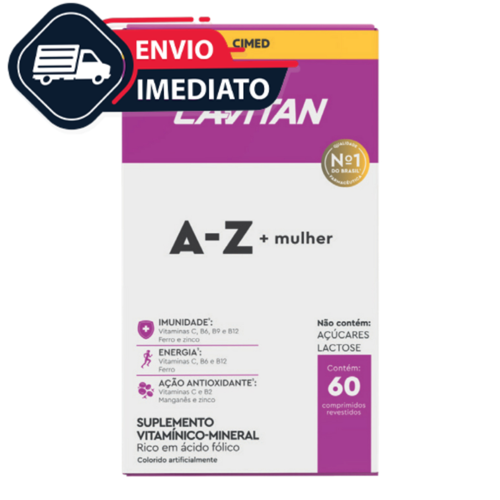 Multivitamínico A-z + Mulher 60 Comprimidos Revestidos Lavitan Suplemento Alimentar