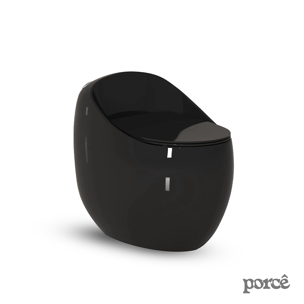 Vaso Sanitário Monobloco Porcê Luminus Preto (PVS48MBSFA-PT)