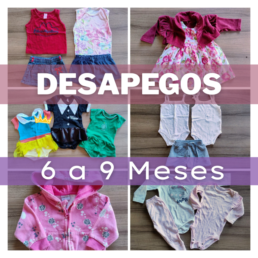 (Desapegos/Brechó Bebê) Roupas Infantil -  Tam 6 a 9 Meses Meninas - Lotes e Peças únicas em Oferta na Shopee