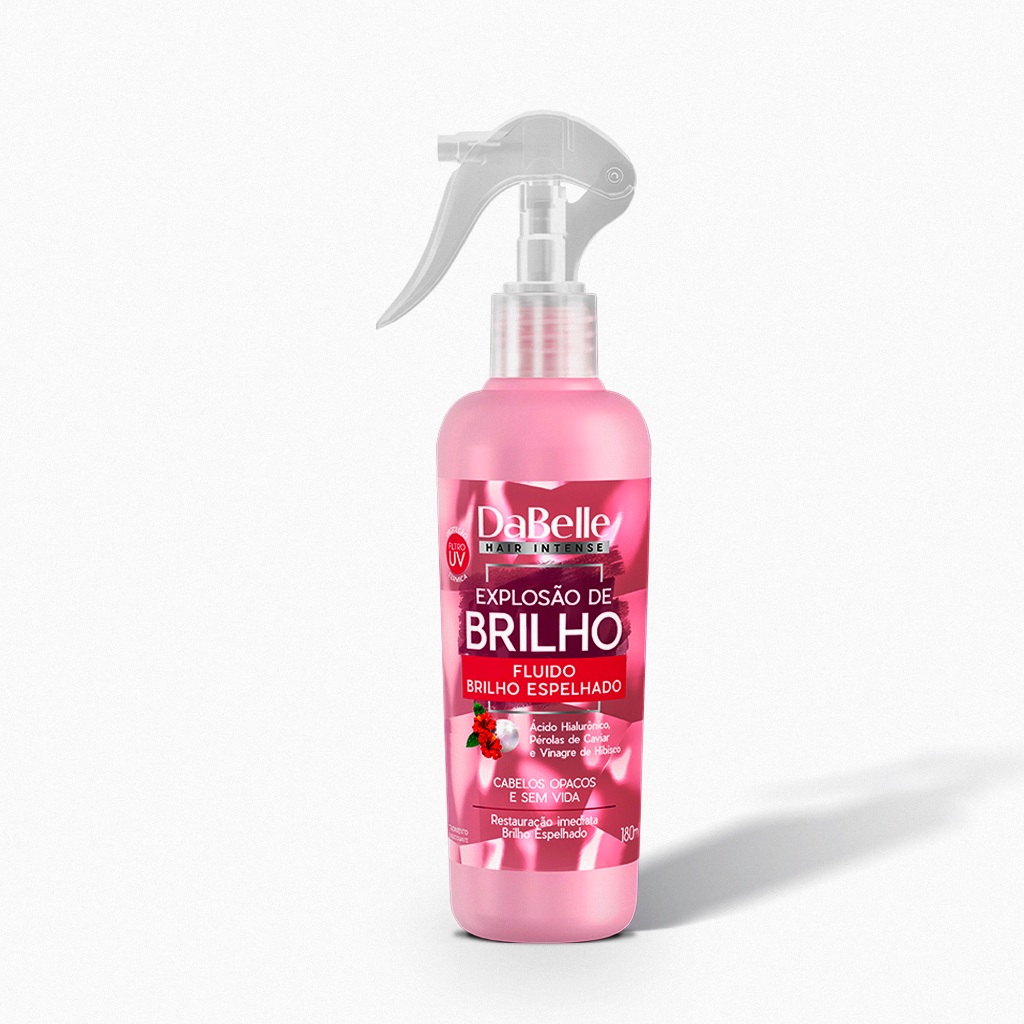 Fluido Brilho Espelhado Explosão de Brilho Dabelle Hair 180ml em Oferta na Shopee
