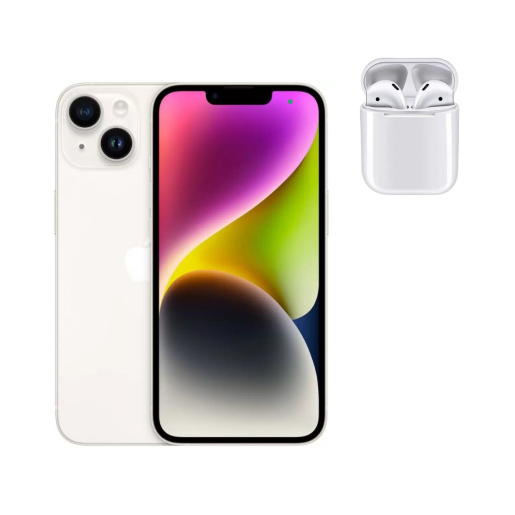 Vitrine Apple Iphone 14 Branco 128gb 5g+ Fone de Ouvido Bluetooth