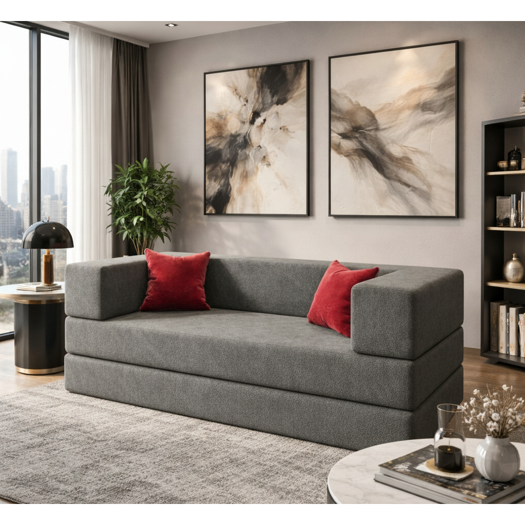 Sofá-Cama Buty 2 em 1 Perfeito para Quem Busca Conforto Praticidade de Cama 100% em Espuma Compactado