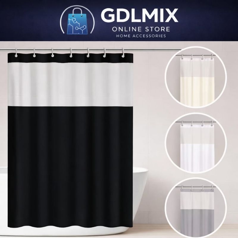 Cortina de Box para Banheiro | PVC com Visor ou Vinil sem Visor | em Oferta na Shopee