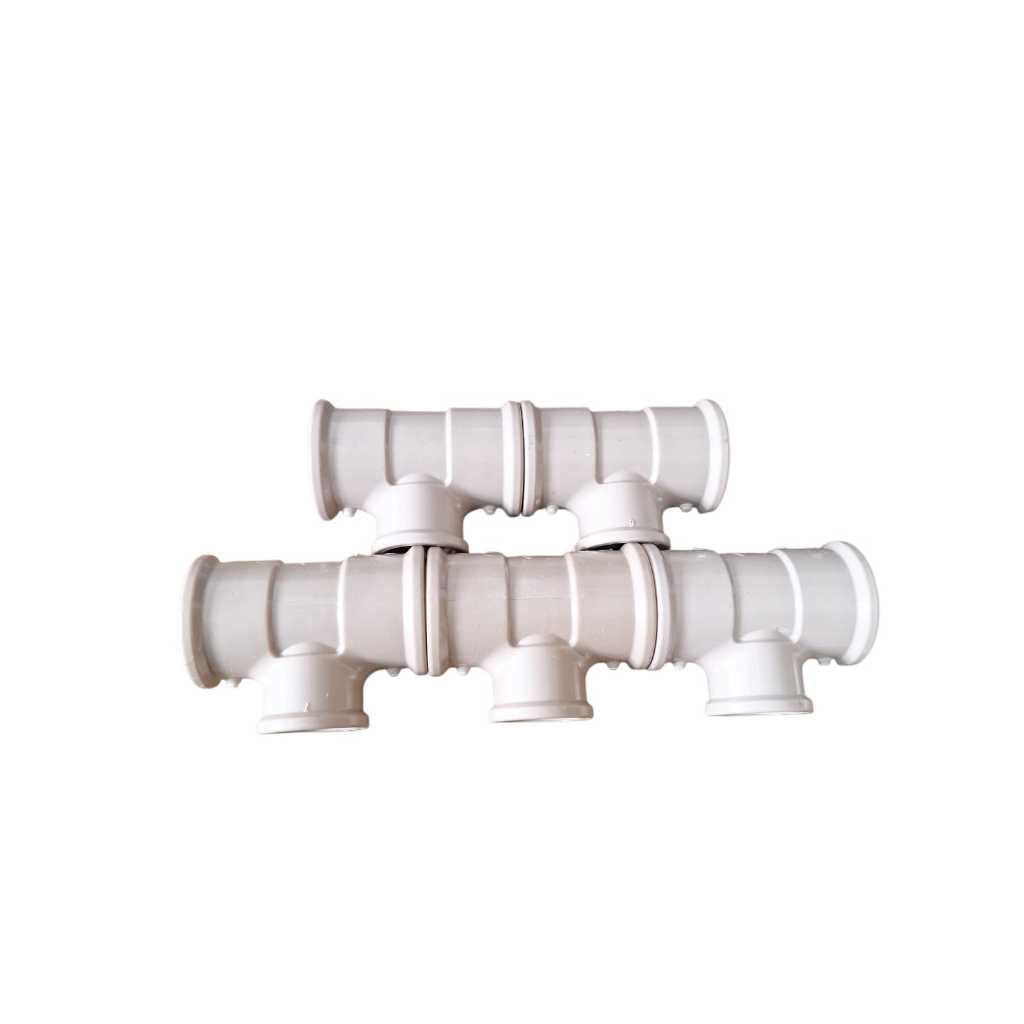 Kit c/ 5 Tês Amanco PVC 32mm x 25mm Soldável Água Fria