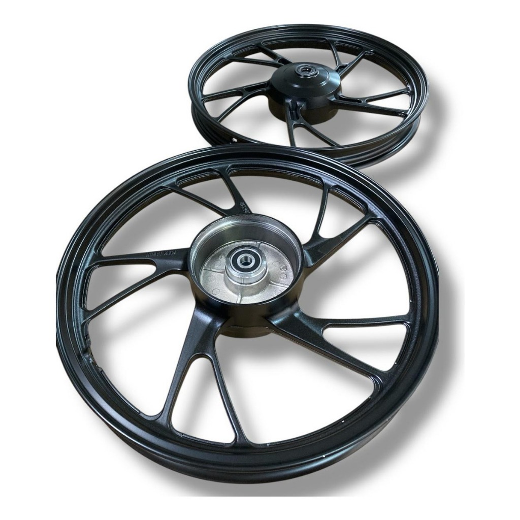 Jogo De Rodas Cg 150 Titan 150 Cg 160 Start Freio A Tambor (Lona) Pé De Galinha Cor Preto em Oferta na Shopee