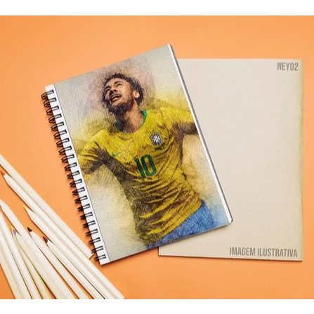 Adesivo para Capa de Caderno Neymar (21x30cm) Capa Decorativa Caderno Personalizada