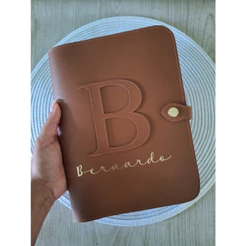 Porta caderneta de vacinas/ Porta documentos do bebê - Personalizado - Inicial + nome