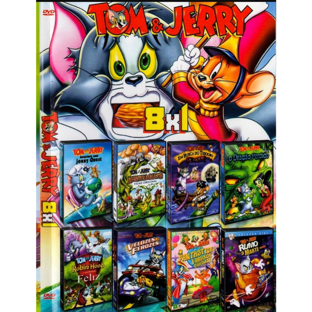Coleção DVDs Tom & Jerry 8 em 1 Comple