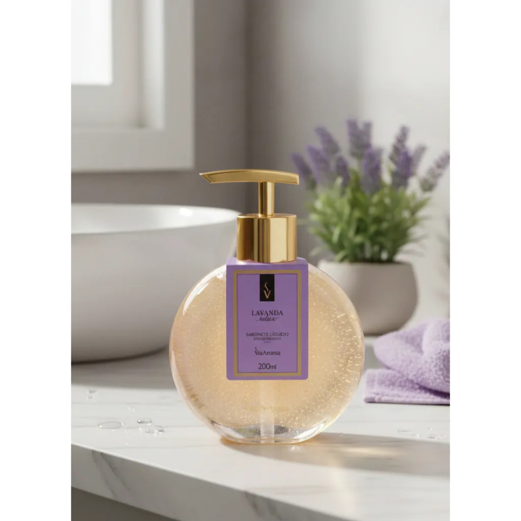 Sabonete Líquido Desodorante Lavanda Relax Via Aroma - 200ml