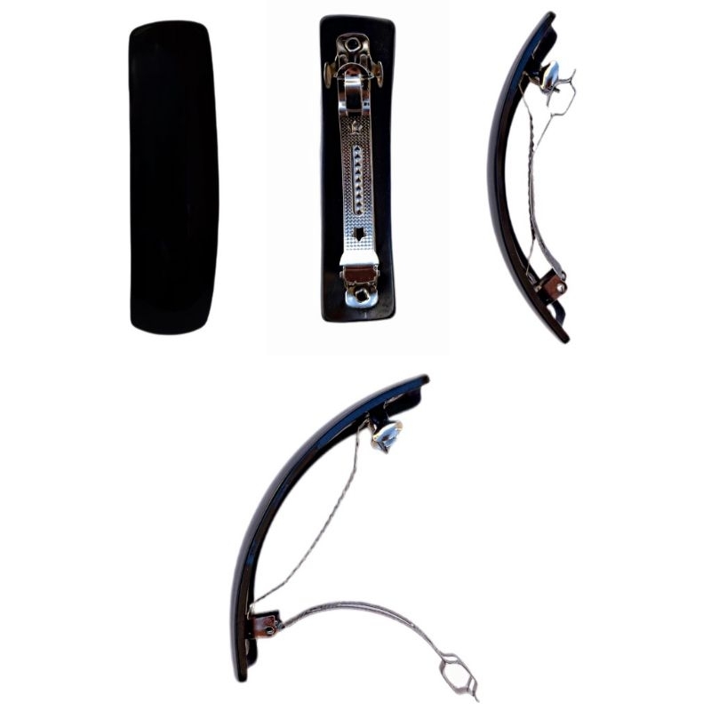 Detalhes do Presilhas Para Cabelo Fivela Metal Mola Clip Preta Marrom Geométrica