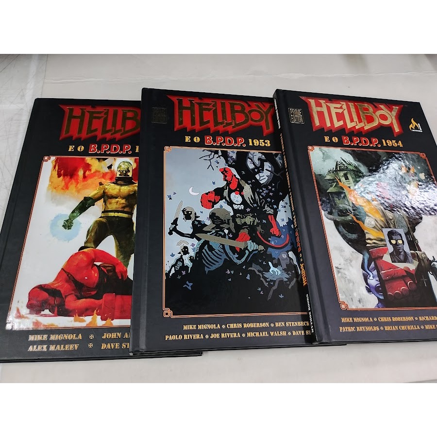hellboy e o BPDP 1952-53-54 3 vols capa dura raridade mythos dark horse mike mignola john arcudi