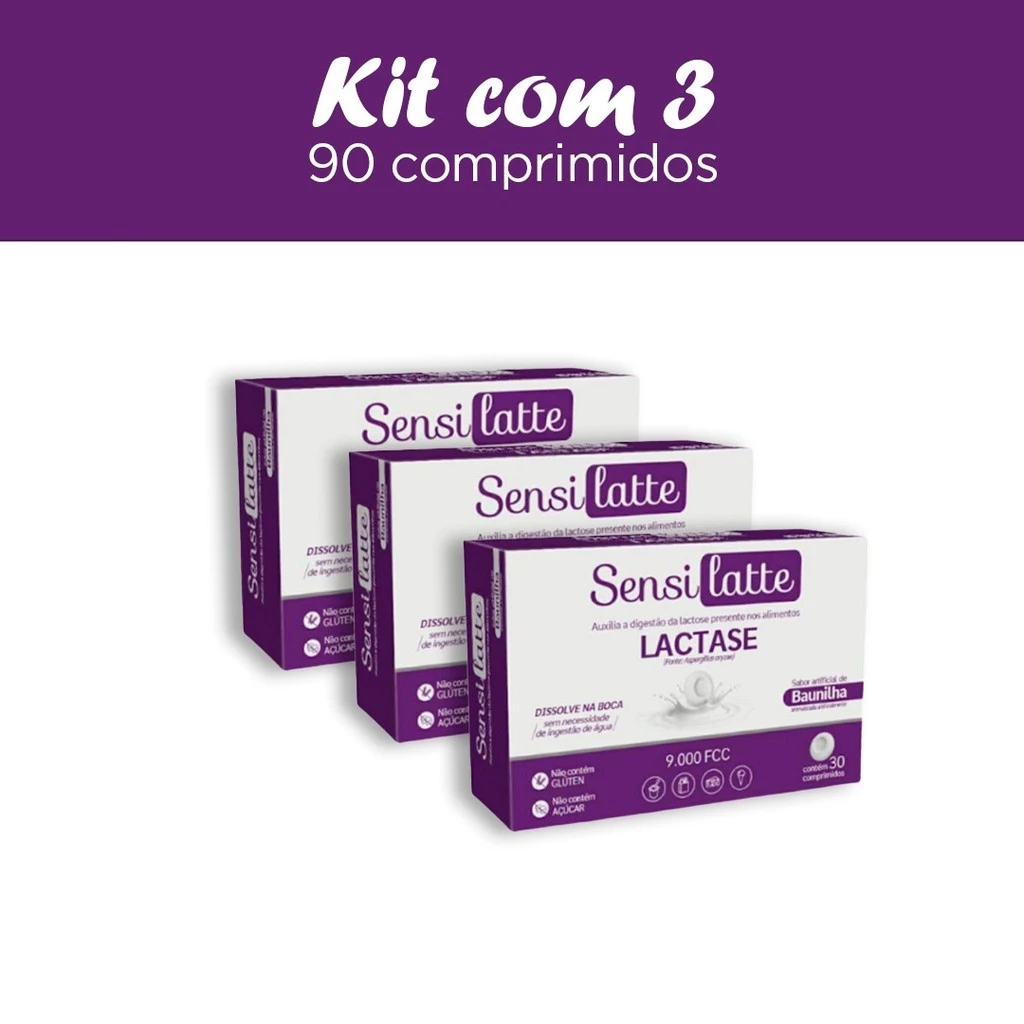 Kit 3 Sensilatte Lactase 9.000 Fcc - 30 Caps - Prati Donaduzzi em Oferta na Shopee
