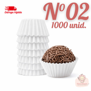 Kit 1000 Formas de Papel Para Brigadeiro Versátil Higiênico Descartável N° 02 em Oferta na Shopee